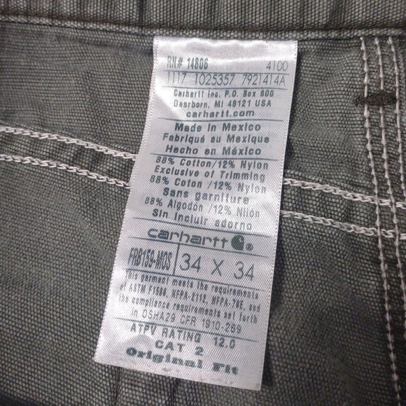 Carhartt Pants Vintage Carhartt Pants Green Olive Workwear Wide Leg